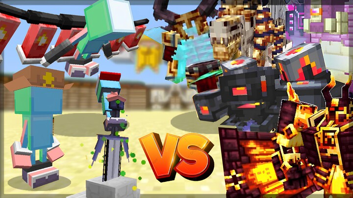 Minecraft: New Defender (Update) Vs L_Ender 's Cataclysm - Batalha De Mobs (Mob Battle) | 1.20.1
