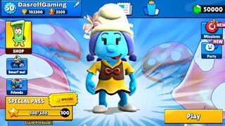 NEW SKIN! AKU MENCOBA SKIN BARU LILY SMURFS DI STUMBEL GUYS