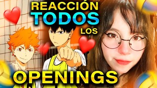 REACCIONANDO POR PRIMERA VEZ A TODOS LOS OPENINGS DE HAIKYUU 1-7 || MI TOP 5