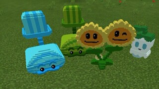 Use Minecraft to rebuild scenes in Plants Vs Zombies!