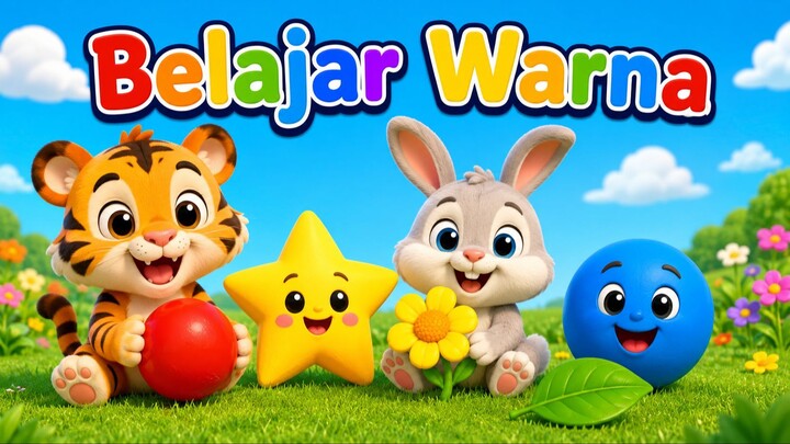 Belajar Warna: Merah, Kuning, Biru, Hijau Bareng Bintang dan Bola #belajarwarna