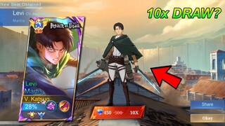 HOW MANY DIAMOND TO GET ATTACK ON TITAN LEVI MARTIS SKIN? | AOT LEVI ACKERMAN SOLO RANK GAMEPLAY! 🔥