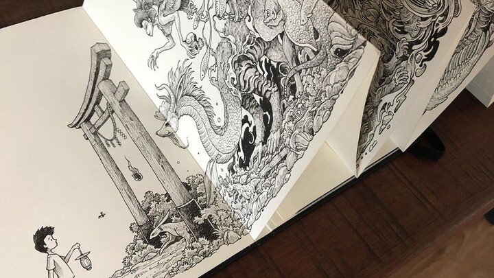 Đây là cuốn sketchbook của cao thủ à? Quỳ luôn! Quỳ luôn!