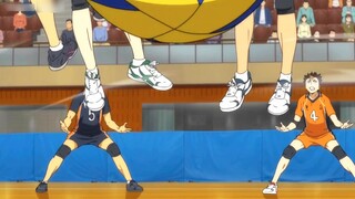 Tsukishima memblok gol krusial Ushiwaka! ! !