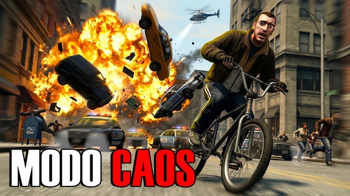 Tentar CRUZAR o mapa do GTA 4 COM CAOS MOD foi um ERRO…