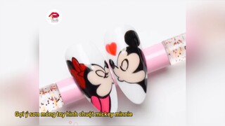 Gợi ý sơn móng tay hình chuột Mickey Minnie