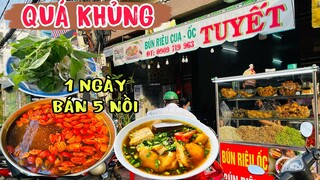 Quá khủng quán BÚN RIÊU CUA 30K Siêu Ngon 1 ngày bán 5 nồi đông nghẹt khách ở Sài Gòn I HiepVlog #35