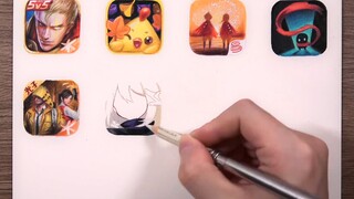 ไอคอนเกมมือถือต่างๆ ที่วาดด้วยมือ คุณคุ้นเคยกับอันไหนมากที่สุด?
