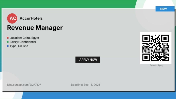 🇪🇬 Revenue Manager - Jobs in Egypt | Apply Now | CotxapiJobs