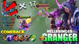 Hellbringer Granger New Skin Gameplay | Comeback is Real | Top Global Granger Gameplay ~ MLBB