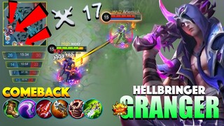 Hellbringer Granger New Skin Gameplay | Comeback is Real | Top Global Granger Gameplay ~ MLBB