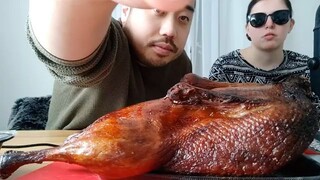 ASMR eating Whole Peking Duck & Nasi Goreng