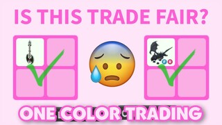 I DID THE ONE COLOR TRADING CHALLENGE IN ADOPT ME! 😱😭