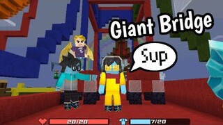 Building A Giant Bridge In Bed Wars | Blockman Go Blocky Mods