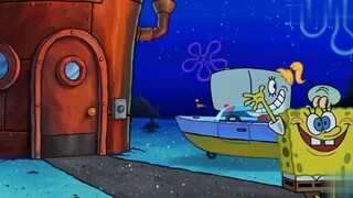Squidward and Zhenzhen used Spongebob to tease A Shuai, but A Shuai was frightened.
