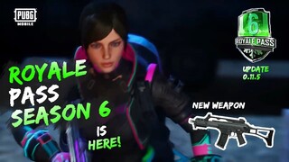 NEW WEAPON AND ROYALE PASS SEASON 6 IS HERE | PUBG MOBILE