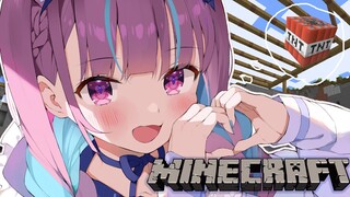 【Minecraft】AKUKIN建設ぶんぶんぶん！【湊あくあ/ホロライブ】