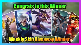 Weekly Skin Giveaway Winner 1st Week