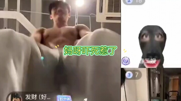 The athletes really go all out in their battles!! The straight guy athlete's livestream is shaking—h