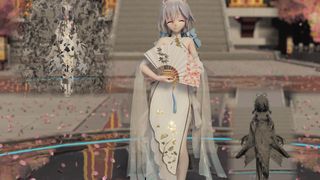 【blender2.8破碎特效】原来天依是由石头变来的！！！【落花特效 】【春风有信】【唯美古风/eevee渲染】