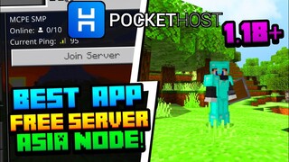 Best APP To Make FREE Server For MCPE 1.18+ | PocketHost App Asia Server Hosting