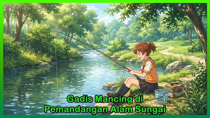 Diary I Like Fishing at School #3 - Gadis Mancing di Pemandangan Alam Sungai