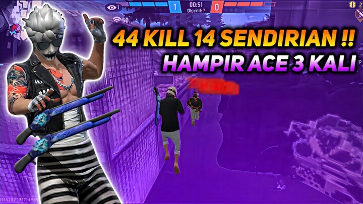 CLASH SQUAD 4 VS 4 KILL 14 SENDIRIAN HAMPIR ACE 3X