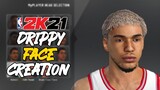 *NEW* BEST DRIPPY FACE CREATION TUTORIAL IN NBA 2K21! LOOK LIKE A DRIBBLE GOD | BEST FACE CREATION