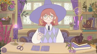 【阿金助眠动画】下雨天小女巫在花房制作魔法药水/雨声/翻书/卡牌/燃烧/捣药/搅拌/白噪音/舒缓解压助眠[无人声ASMR]