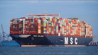 MSC GULSUN - New world's largest containership departing the port of felixstowe 7/9/19
