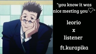 ||Leorio x Listener||leorio protects you from pervs||asmr||ft.kurapika||