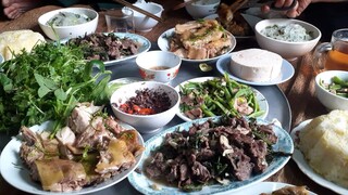 Cỗ giỗ ông rất nhiều món ngon. Đặc trưng Miền Bắc