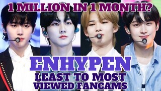 ENHYPEN LEAST TO MOST VIEWED FANCAMS (Given-Taken, Let Me In, etc.) 1Million views in 1 month on YT?