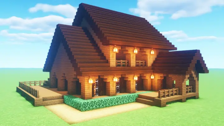 Minecraft How To Build A Large Survival House Bilibili