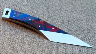 【Handmade】Using O1 high carbon steel to make a Kiridashi carving knife | Author: Koss