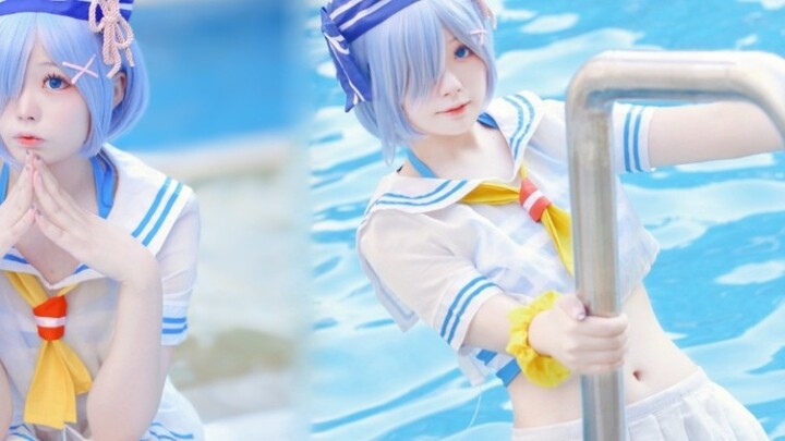 summer time! Summer swimming pool☀️Rem cos【filming vlog】