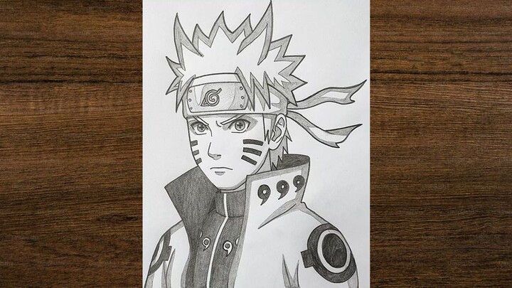 How to Draw Naruto Six Paths Sage Mode - Full Step by Step Pencil Drawing
