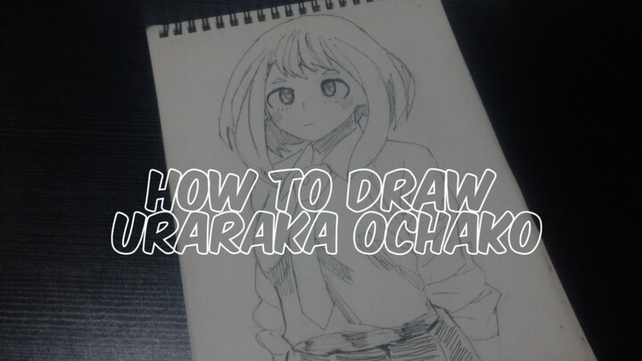 Menggambar uraraka ochako dari anime Boku no Hero Academia