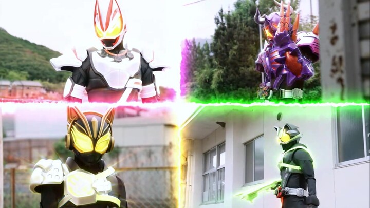 Super-burning transformation moment in Kamen Rider