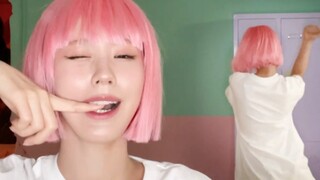 好美精神状态！【GIDLE】粉假发+咬手指Wife cha！