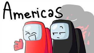 • [BLOOD WARNING] Americas - Among us ( AU )  animation meme •
