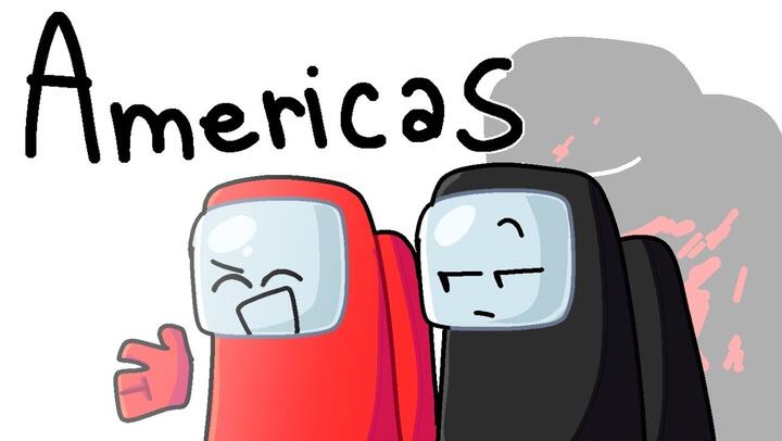 • [BLOOD WARNING] Americas - Among us ( AU )  animation meme •