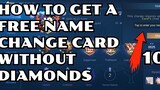 HOW TO GET FREE NAME CHANGE CARD WITHOUT DIAMONDS | Just Gaming