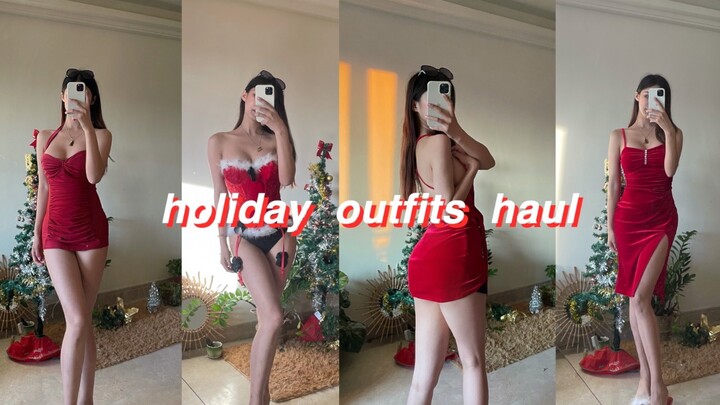 2020 | 6 Must-Have Red-Theme Sexy Outfits for New Year: Unboxing & Try-On | New Year & Christmas Par