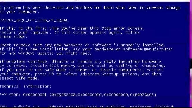Windows XP BSOD VM #1