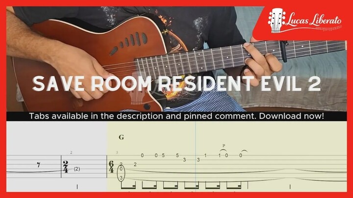 Resident Evil 2 - Secure Place | Fingerstyle Guitar | Free Tabs + On Screen TAB