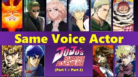 Characters That Share Same Voice Actor with Jojo Characters (Part 1 and Part 2)