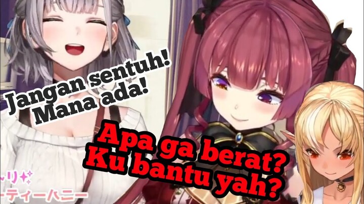 Housou Marine begitu peduli pada Noel yang keberatan Dada