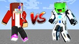Cyborg JJ Maizen VS Hi-Tech Mikey Maizen in Minecraft