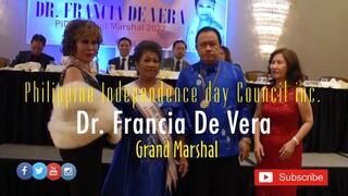 Philippine Independence Day Council PIDCI 2022 Grand Marshal Dr Francia De Vera #usapangkalye #pidci